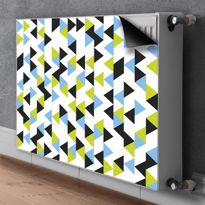 Printed radiator mat Flying triangles