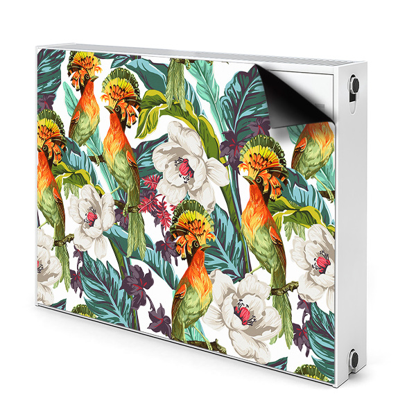 Magnetic radiator mat Exotic birds