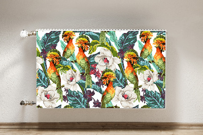 Magnetic radiator mat Exotic birds