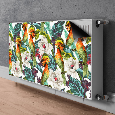 Magnetic radiator mat Exotic birds