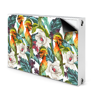 Magnetic radiator mat Exotic birds