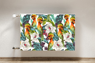 Magnetic radiator mat Exotic birds