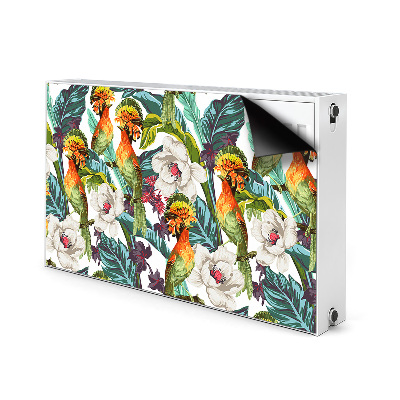 Magnetic radiator mat Exotic birds