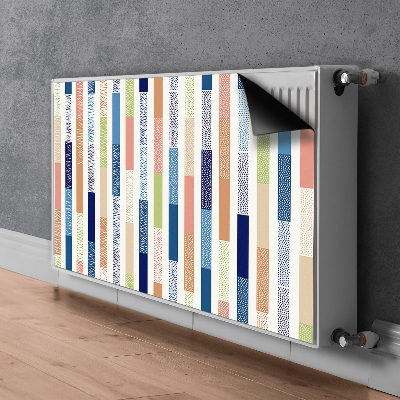 Decorative radiator cover Colorful stripes