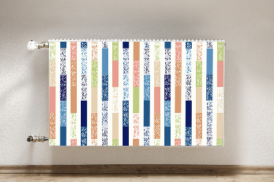 Decorative radiator cover Colorful stripes