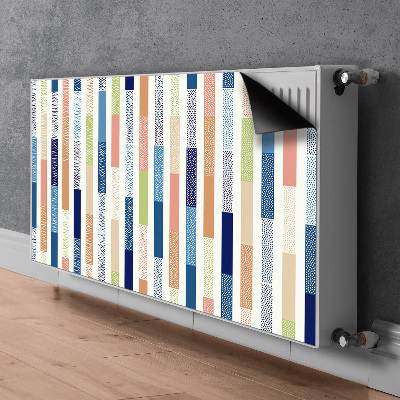 Decorative radiator cover Colorful stripes