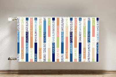 Decorative radiator cover Colorful stripes