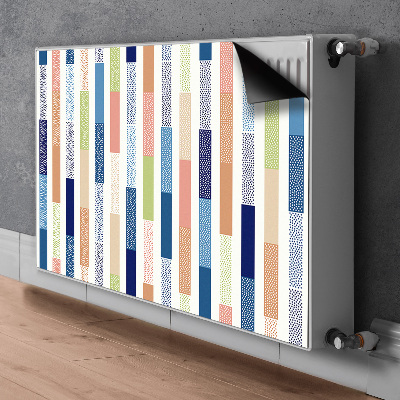 Decorative radiator cover Colorful stripes