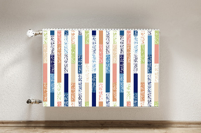 Decorative radiator cover Colorful stripes