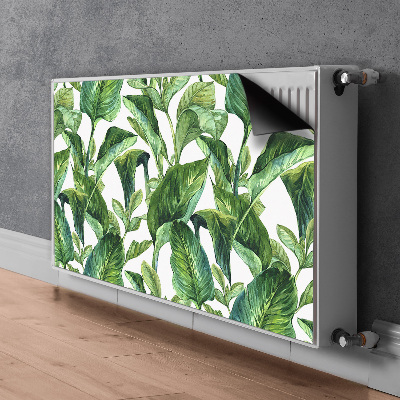 Decorative radiator cover Tropical leaves