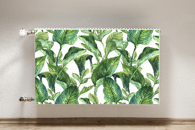 Decorative radiator cover Tropical leaves