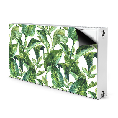 Decorative radiator cover Tropical leaves