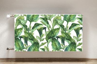 Decorative radiator cover Tropical leaves