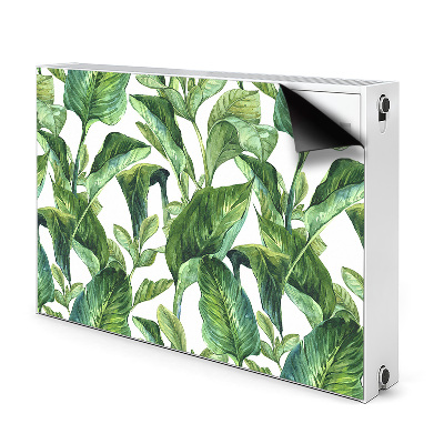 Decorative radiator cover Tropical leaves