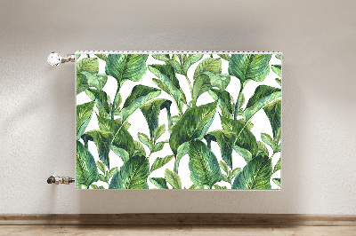 Decorative radiator cover Tropical leaves