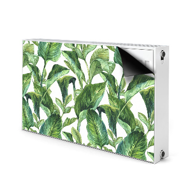 Decorative radiator cover Tropical leaves