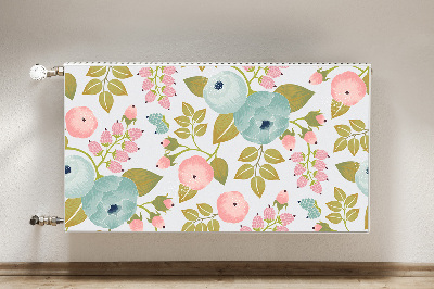 Magnetic radiator mat Spring flowers