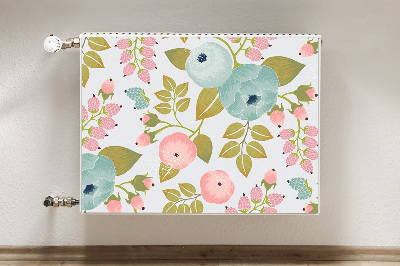 Magnetic radiator mat Spring flowers