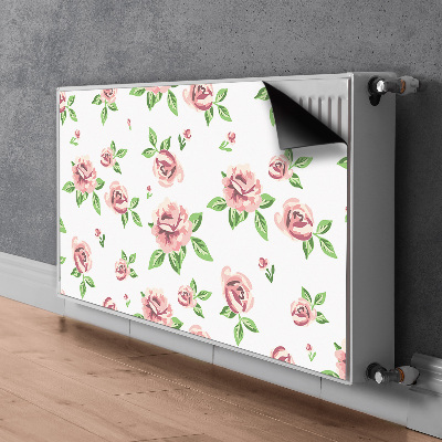 Decorative radiator mat Pastel flowers