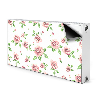 Decorative radiator mat Pastel flowers