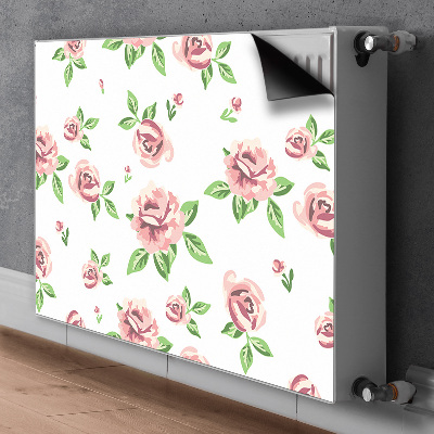 Decorative radiator mat Pastel flowers