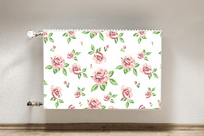 Decorative radiator mat Pastel flowers