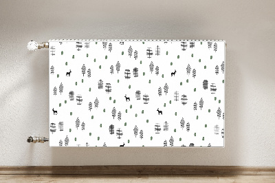 Magnetic radiator mat Deer in the forest