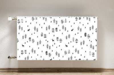 Magnetic radiator mat Deer in the forest