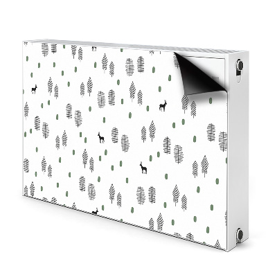 Magnetic radiator mat Deer in the forest