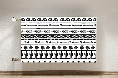 Radiator cover Boho black and white