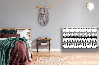 Radiator cover Boho black and white