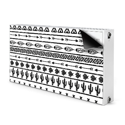 Radiator cover Boho black and white