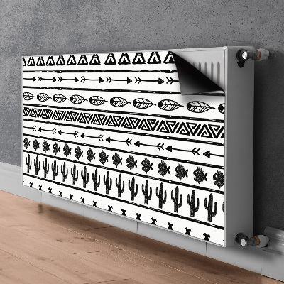 Radiator cover Boho black and white