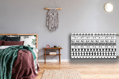 Radiator cover Boho black and white