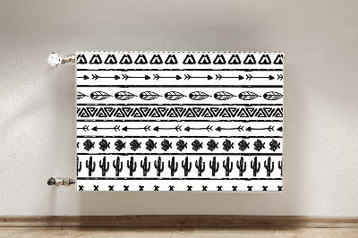 Radiator cover Boho black and white