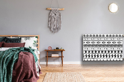 Radiator cover Boho black and white