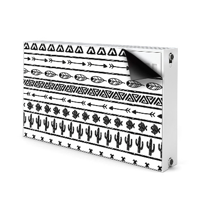 Radiator cover Boho black and white