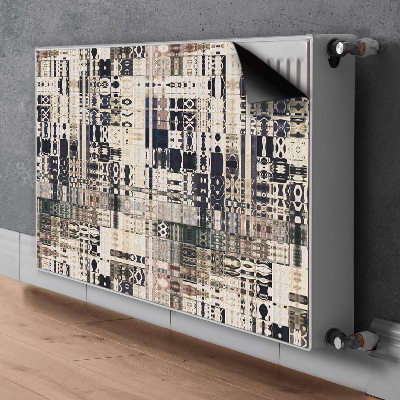 Decorative radiator cover Boho tile style