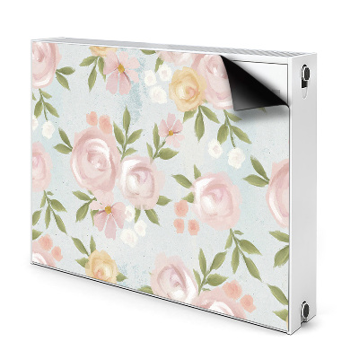 Printed radiator mat Watercolor flowers