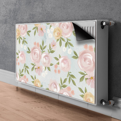 Printed radiator mat Watercolor flowers