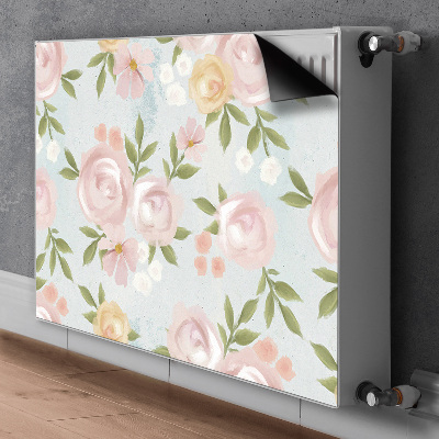 Printed radiator mat Watercolor flowers