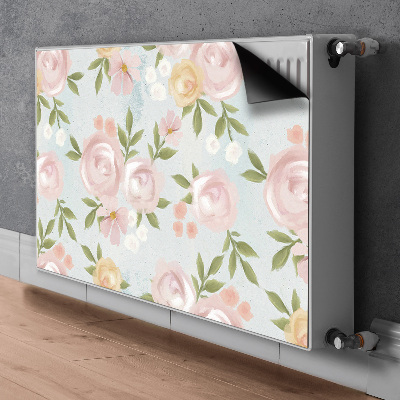 Printed radiator mat Watercolor flowers