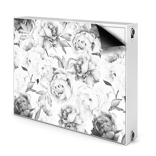 Decorative radiator mat Peonies