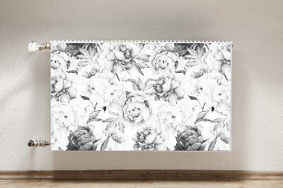 Decorative radiator mat Peonies