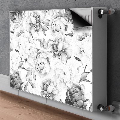 Decorative radiator mat Peonies