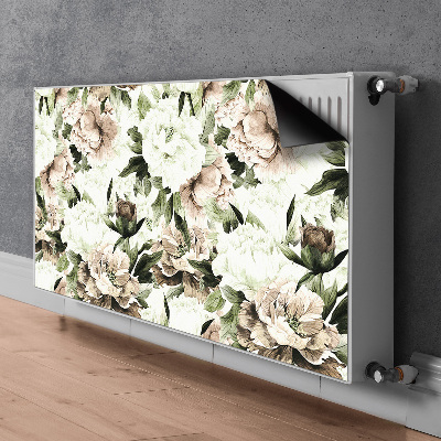 Printed radiator mat Flowering peonies