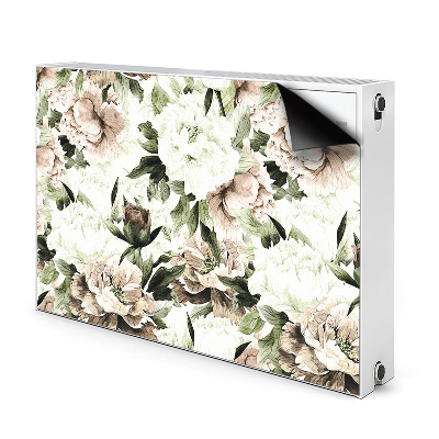 Printed radiator mat Flowering peonies