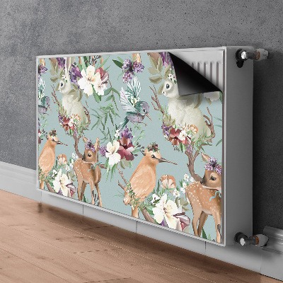 Printed radiator mat Forest animals