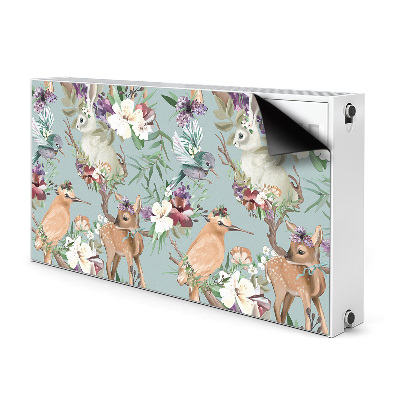 Printed radiator mat Forest animals