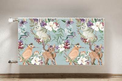 Printed radiator mat Forest animals